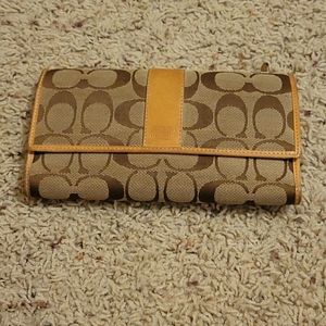 Vintage Coach Signature large wallet